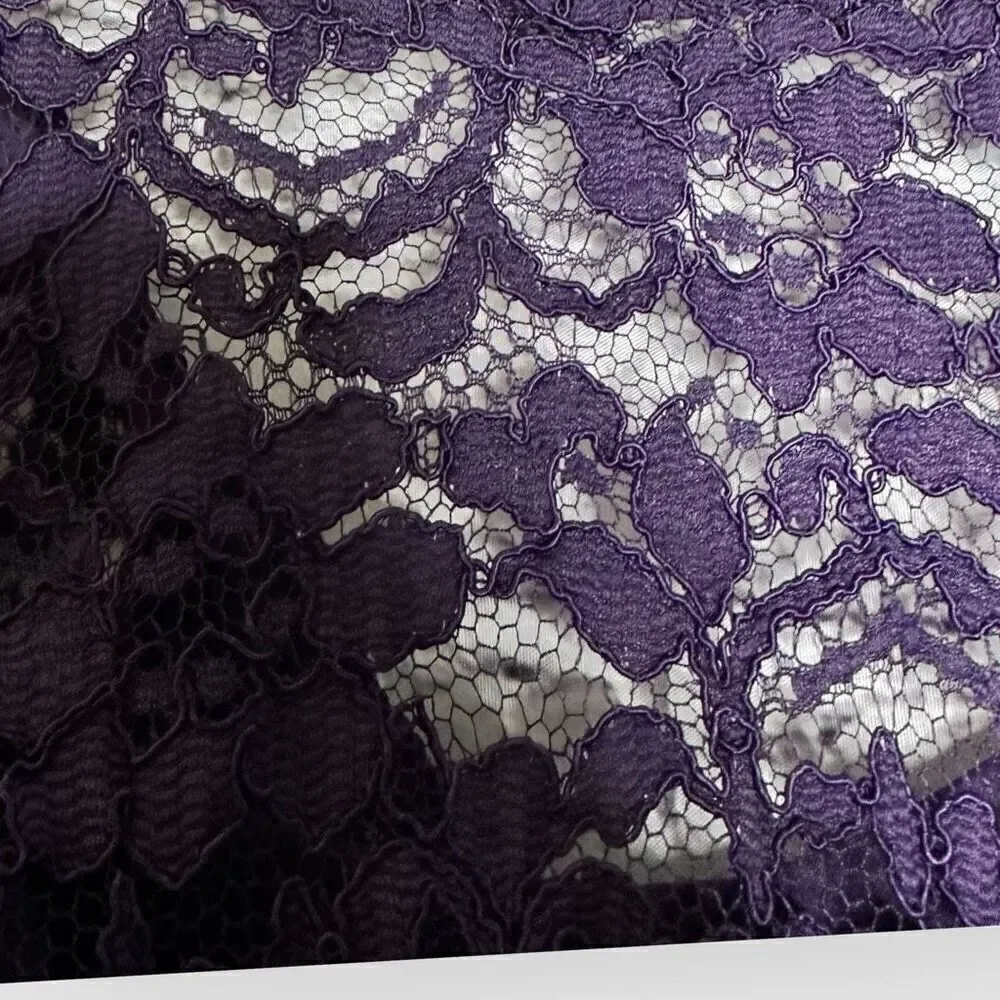 Davids Bridal Purple lace formal Dress-Long woman’s size 4